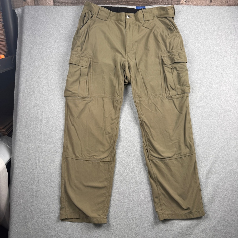 Duluth Trading Cargo Pants Mens XL x 32 Green Nylon Utility Workwear Hiking